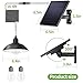Lightonight Solar Shed Light Outdoor Pendant Light with 4000mAh Solar Panel Warm/White Dimmable with Remote, Solar Powered Hanging Barn Light with Remote for Shed, 1 Pack