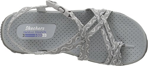 Skechers Women's Reggae-Happy Rainbow Sandal, gray, 10 M US
