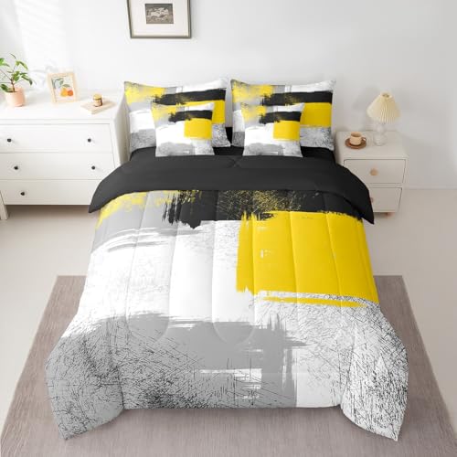 Feelyou Buffalo Check Ombre Bedding Set King Size