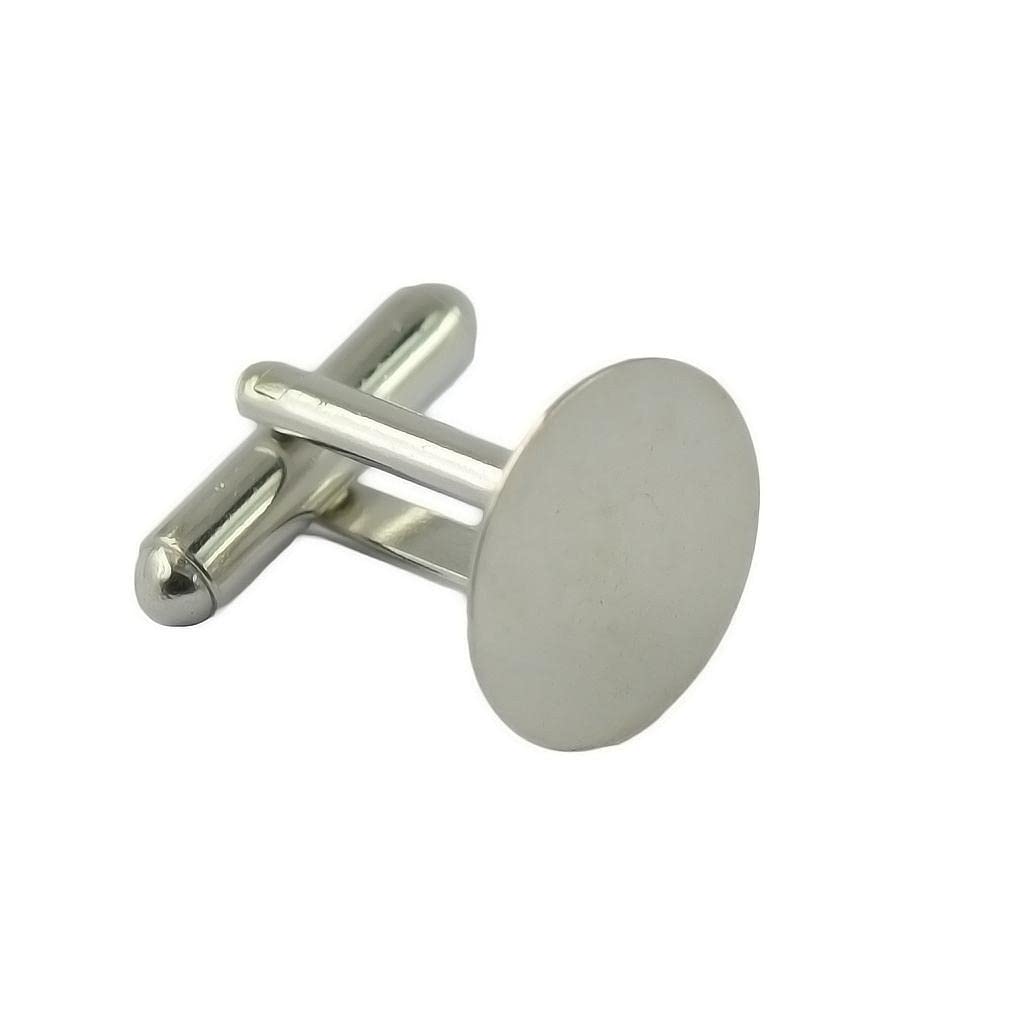 10Pcs Classical Cufflink with Round Bezel Setting mm Round Cabochons DIY Crafting