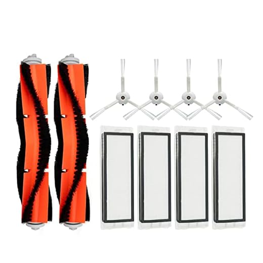WuYan 4 filtros HEPA + 4 escovas laterais + 2 escovas principais para aspirador de pó Xiaomi MI Robot 2 Roborock E25 E35 S50 S51 peças acessórios