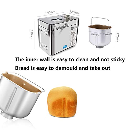 Familie Brot-Hersteller-Automatische Brotbackautomat Maschine, 13 Stunden Delay Timer & Keep Warm-LCD-Display, Non-Stick… – Bild 4