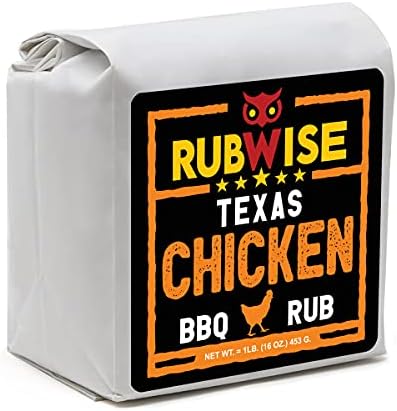 RubWise Texas Style BBQ Chicken Rub (1lb) | Premium Texan BBQ Rubs and Spices for Smoking and Grilling | Great for Chicken, Turkey, Duck, and Seafood |Poultry & Meat Seasoning Spice Dry Rub (No MSG)