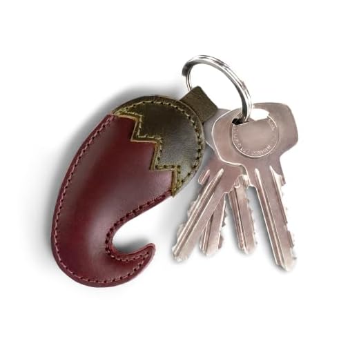 Hide & Drink, Hot Pepper Leather Keychain / Key Rings / Chili / Mexican Food / Taco / Spicy, Handmade :: Sangria