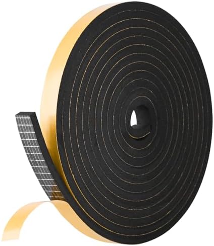 Kikerike Self Adhesive Foam Tape Weatherstrip 1/2In x 1/4In x 16....