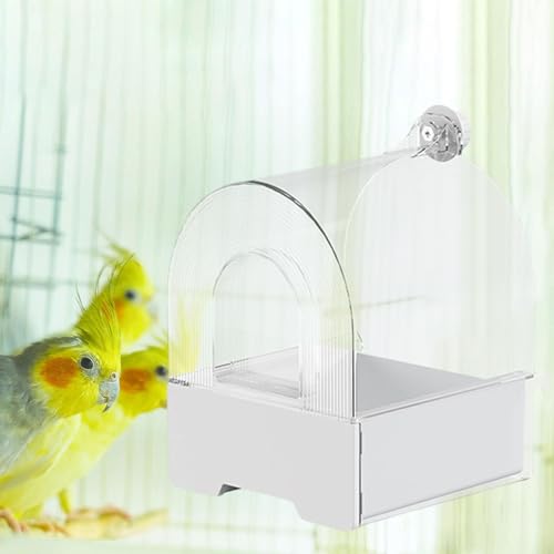 Baignoire pour Perroquet et Accessoire de Cage Blanc - 7