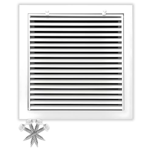 24" X 24" Aluminum Return Filter Grille for 1" Filter - Easy Airflow - Linear Bar Grilles [Outer Dimensions: 26.5w X 26.5h]