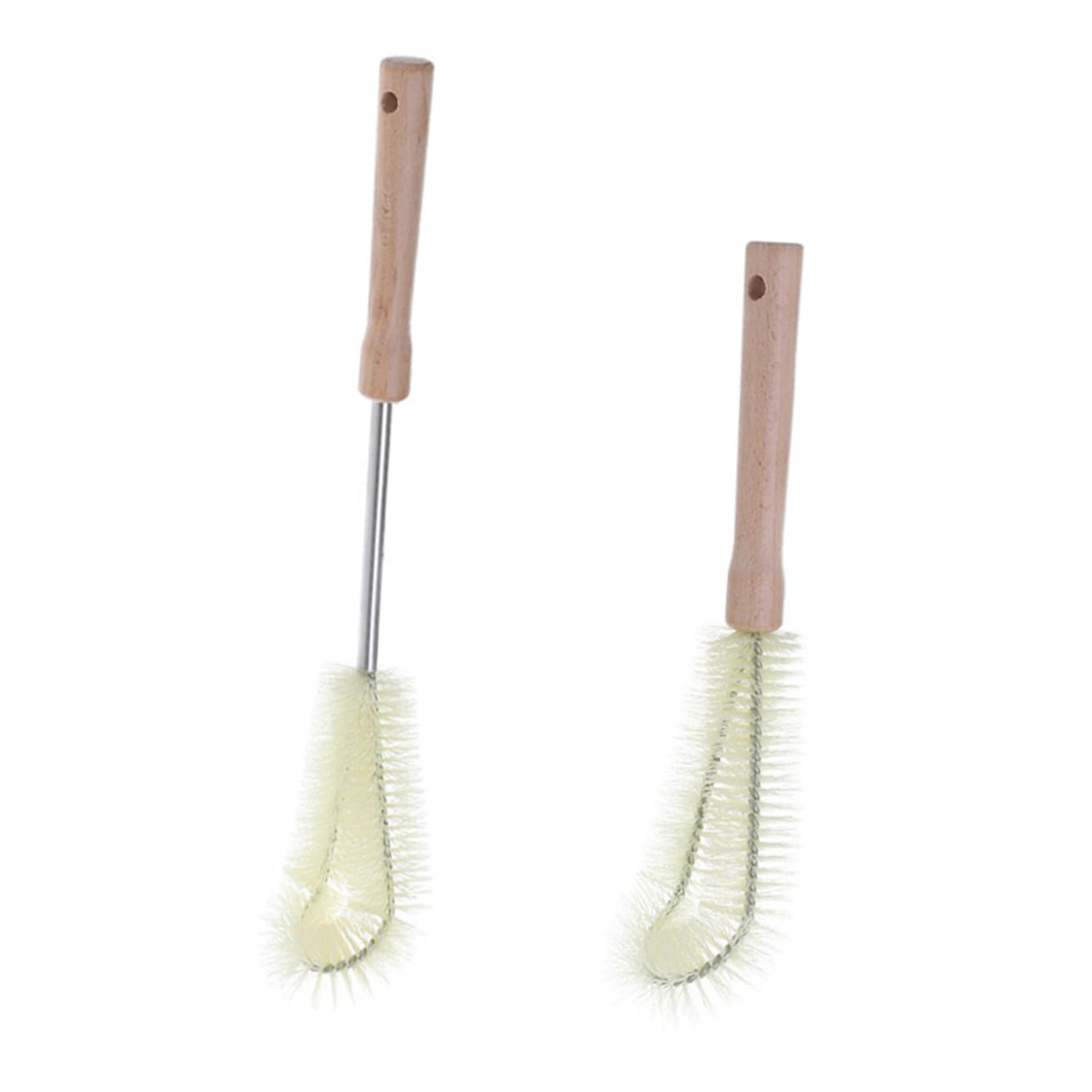 KOMBIUDA 2pcs Cleaning Brush Cup Cleaning Tool Bottle Washing Brush Bottle Cleaner Long Handle Bottle Brush Water Bottle Brush Bottle Washer Brush Feeder Cleaning Tool Stainless Steel