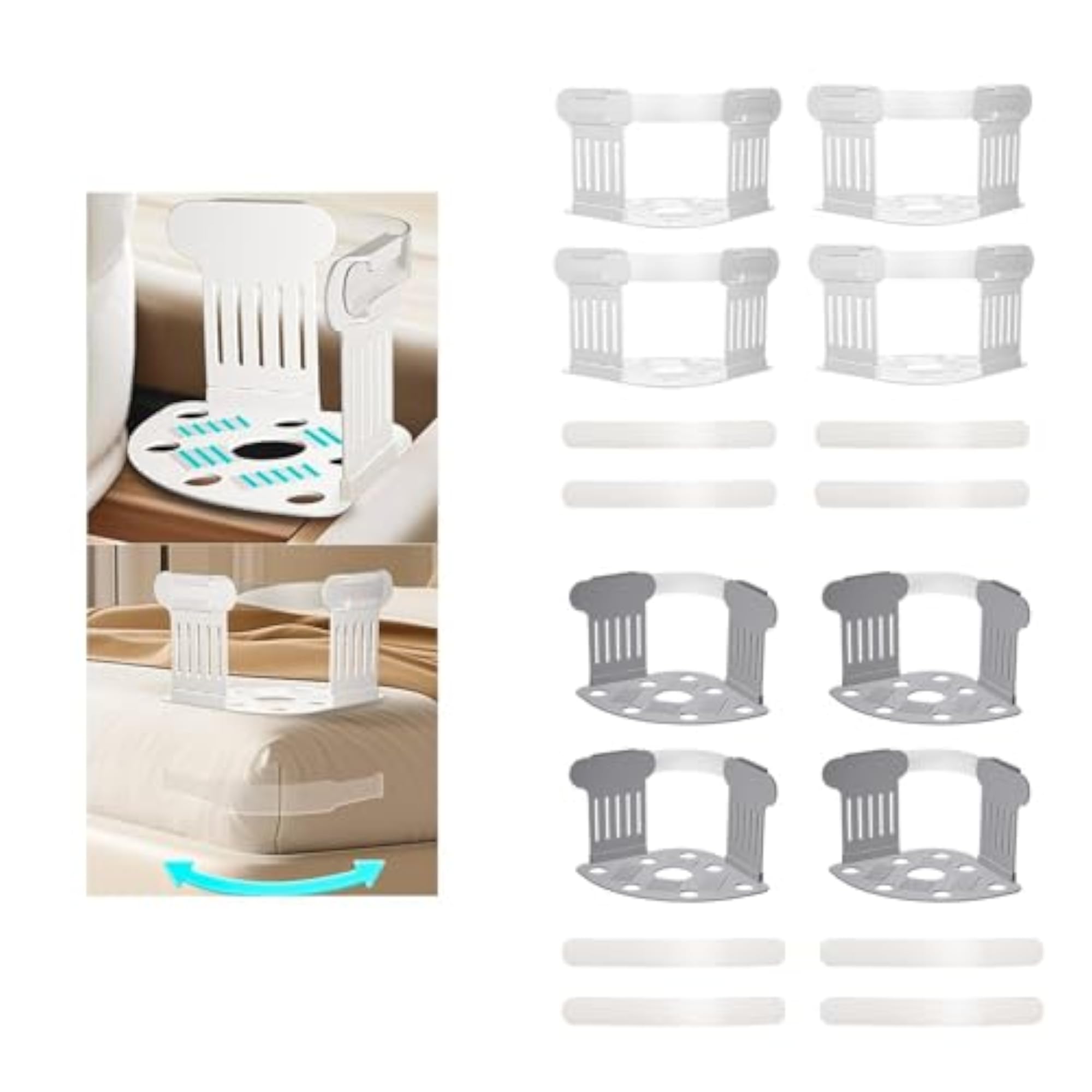 4Pcs Bed Sheet Holders Tight Fasteners, White