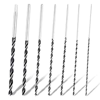 Bubuny Holzbohrer Set Lang Profi, 7 Stück Schlangenbohrer, Lange Holz Bohrer Set, Lange Holzbohrer, Spiralbohrer - Ø 4, 5, 6, 7, 8, 10, 12 mm, Stabil, Charf, Präzise & Bruchfestes Schlangenbohrer