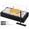 Tabletop Fire Pit Portable Smores Maker Kit IndoorOutdoor Mini Small Fireplace Table Top Decor Home Patio Gifts for Women Mom Housewarming Christmas Birthday White Elephant Gift