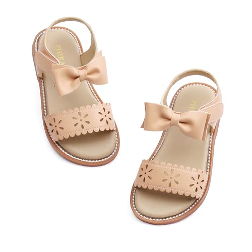 Image of PHIRAMIN Toddler Flower Girl Sandals - Girl Dress Shoes Toddler Little Kid Wedding Party