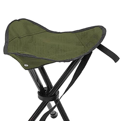3-Bein Hocker Anglerhocker Klapphocker Campinghocker Falthocker Outdoor Tragegurt max 100Kg Tragbar faltbar Grün – Bild 5