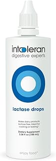 Lactase Digestive Enzyme Drops - 3.38 FL Oz (100 ml) | Liquid Lactase Enzyme for Lactose Intolerance | Makes Dairy Lactose-Free | Lactose-Free Cooking & Baking | Pure and Vegan | Low FODMAP