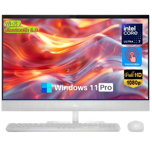 Image of Dell All-in-One Desktop Computer 27 inch, Intel Core Ultra 7 355 Series 3 | 64GB DDR5, 4TB SSD, FHD Touchscreen Display, Wi-Fi 7, Bluetooth 6.0, Integrated Intel Graphics, Windows 11 Pro