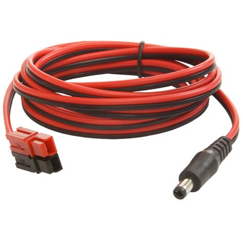 Valley Enterprises 2.5mm x 5.5mm Straight DC Male Power Plug with Anderson Power Connectors, 18 Gauge Wire, Length 6 Feet