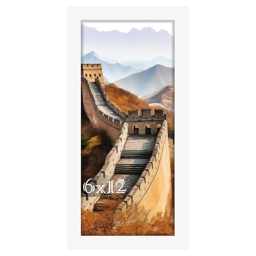 Picrit 6x12 Frame, Photo Frame for Wall Mounting Display, White