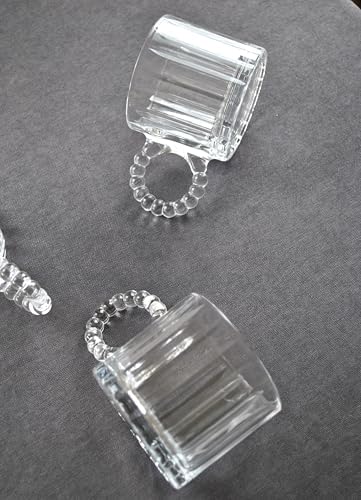 3 Lü Cam Boncuk Kulplu Bardak Kupa Çay Kahve Meşrubat Bardağı 250ml - Görsel 3