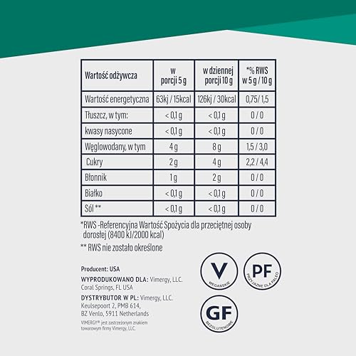 Vimergy Natural Spirulina Supplement Powder – Super Greens Powder – Nutrient Dense Blue-Green Algae Superfood for Smoothies & Juices – Immune Support - Non-GMO, Gluten-Free, Vegan & Paleo (250g)