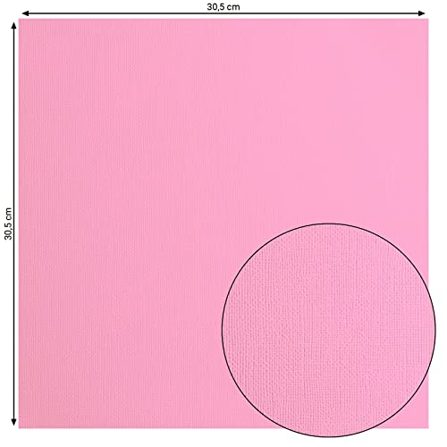 Florence Cardstock Textured, Coloured Card Making Supplies 12 x 12 inch, Pink, 20 Sheets - Image 2