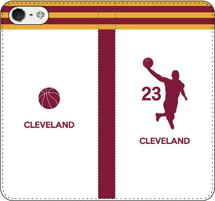iPhone7/7Plus対応/iPhone用選択可:バスケットシルエット手帳ケース(フルカラー/ホーム/クリーブランド:23番_B) iPhone6 Plus/6s Plus用 iPhone7/7Plus対応/iPhone用選択可:バスケットシルエット手帳ケース(フルカラー/ホーム/クリーブランド:23番_B) iPhone6 Plus/6s Plus用