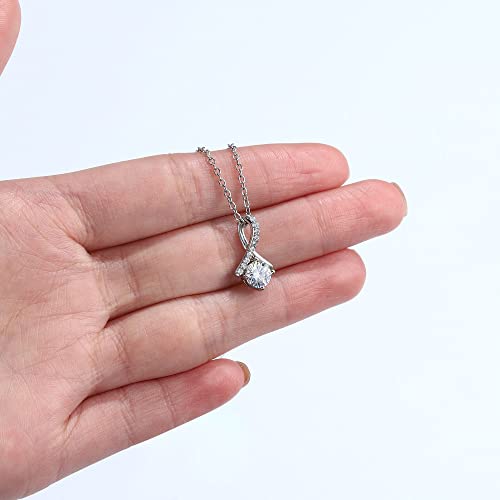 Paerapak Valentines Day Gifts For Wife, 14K White Gold Plated Necklace For Wife Wife Gifts Wife Necklace Anniversary Birthday Mothers Day Jewelry Romantic Gifts For Her Valentines Gifts For Wife #TOP4