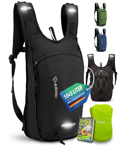 SASMO® Fahrradrucksack 10+3l mit Thermofach & Helmnetz | MTB...