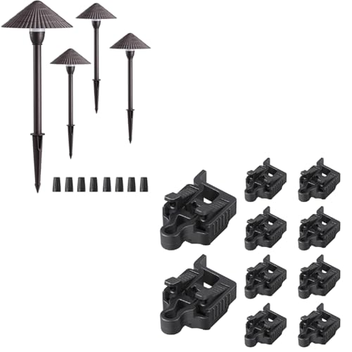 DEWENWILS&EDISHINE EDISHINE 5CCT Low Voltage Pathway Lights Wired + 10-Pack Low Voltage Wire Connector
