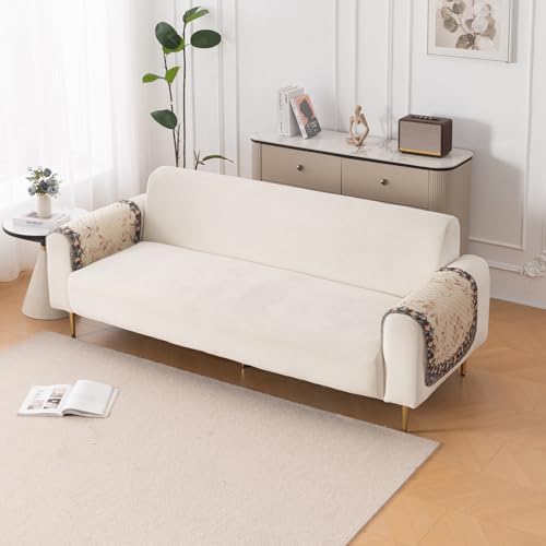 Image of HOKIPO 'LoomVerse' Quilted Sofa Armrest Cover - 1 Pair | Petal Harmony (IN-832-D7*2)