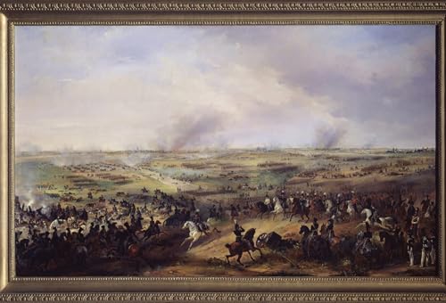 Cuadro de la Batalla de las Naciones de Leipzig pintura mural lienzo Sauerweid 60x90