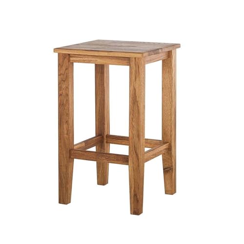 Image of Wooden bar Stool | Kitchen High Stool for Counter | Breakfast Stool Chair | Outdoor Indor Garden Chair Home Stool-35x35x60CM