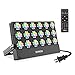 SANSI 100W RGB LED Flood Light with Plug, 16 Colors 4 Modes Color Changing Dimmable Decorative Party Stage Landscape Light with Remote Control, IP66 Waterproof Super Bright LED Security, AC100-240V