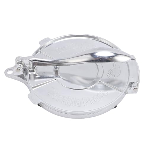 Tortilla Press 8in Cooker Aluminium Alloy Dough Press Tortilla Thinning Multifunctional Kitchen Utensil Tool (Silver)