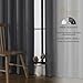 OWENIE Bob Dark Grey Curtains 84 Inch Length 2 Panels Set for Living Room Bedroom, Light Filtering Rod Pocket Faux Linen Textured Curtain Drapes 84 inches Long, 2 Pcs Each 40Wx84L Inch