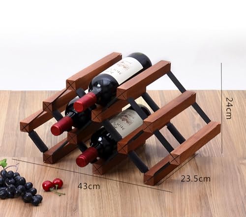 Soporte para botellas de vino de madera moderno y compacto miniatura 2