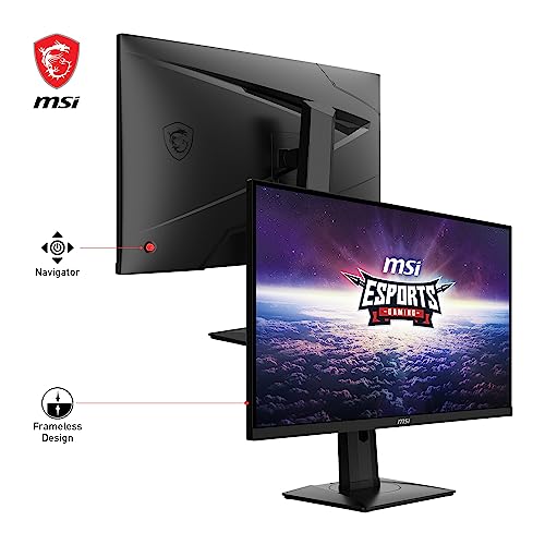 msi G274QPX, 27" Gaming Monitor, 2560 x 1440 (QHD), Rapid IPS, 1ms, 240Hz, G-Sync Compatible, HDR 400, HDMI, Displayport, Tilt, Swivel, Height Adjustable, Pivot by msi - Image 3