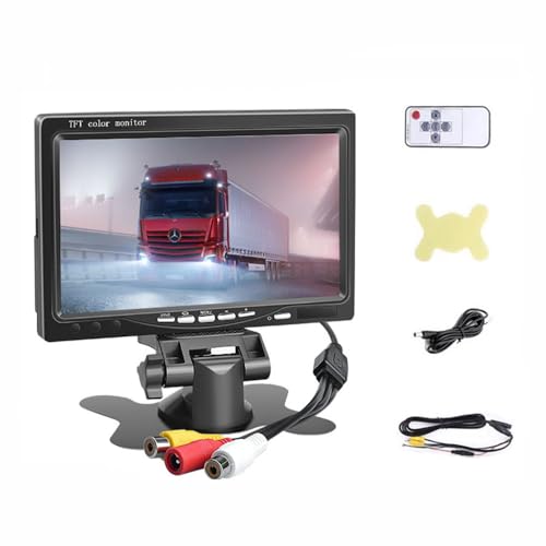 rutell Portable 7 Inch Mini TV Monitor - High-Definition Digital Screen, PAL/NTSC Compatible, 12-35V Voltage