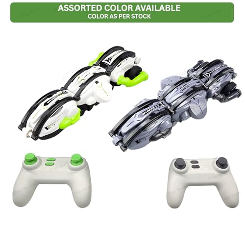 Image of Remote Control Rolling Stunt Car for Kids | RC Stunt Snake Car 360 Tumbling & Spinning Action, Cool Lighting Design Toy Car for Boys | Gift for Kids- Multicolor (Color As Per Stock)