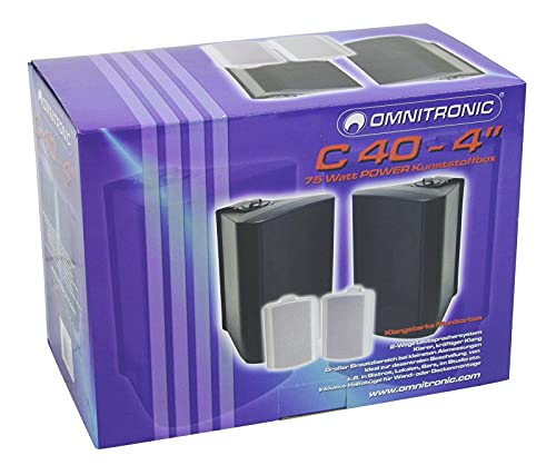 Omnitronic 057315 C-40 2 x Enceintes Blanc - Les Beatles, Paul McCartney, John Lennon, RIngo Starr, George Harrison Omnitronic 057315 C-40 2 x Enceintes Blanc – Image 6