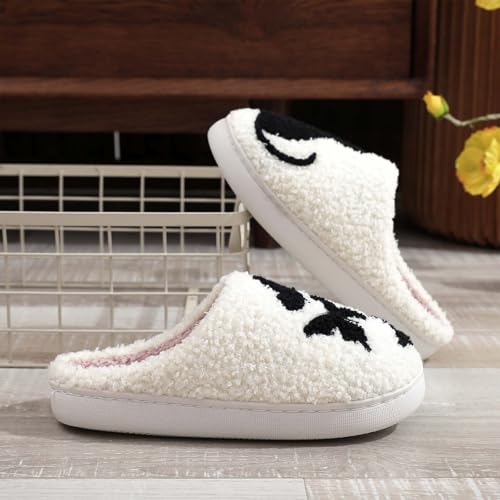 Image of Highland Cow Slippers for Women Plush Scottish Highland Cow Animal Slippers Warm Non Slip Home Indoor Slippers