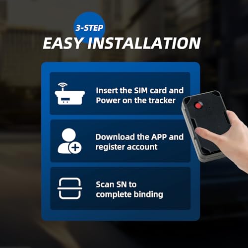 Image of GPS Tracker for Vehicles, Hidden Magnetic Tracker with 4G SIM Included | 120-day battery, real-time updates, trip history, geofence, driving alerts, Subscription Required, 30-Day Data Included