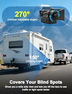 EWAY Strong Magnetic Wireless Backup Camera for iPhone Android, WiFi Hitch Camera Rechargeable Battery for Hitch Gooseneck Travel Boat Horse Trailer Truck Camper RV Front Rear View Reverse Back up