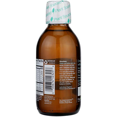 Nature's Way Nutravege Plant Based Omega-3 Extra Strength**, Eye, Heart, And Brain Health*, Cranberry-Orange Flavored Liquid, 6.8 Oz #TOP1