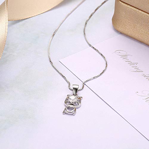 Collier chaton argent sterling 925 à porter au quotidien pour dames