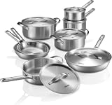 VEDNHOL 14-Piece Hammered Titanium Set
