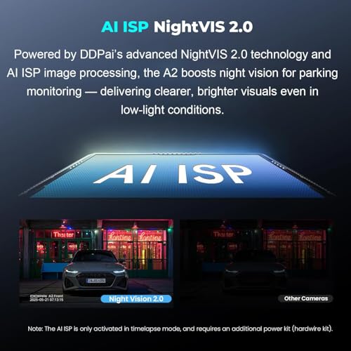 Image of DDPAI Dash Cam for Car with Screen [2026 Edition] 2K QHD Front Camera | ADAS, F1.8 Aperture, Night Vision, 260 Wide Angle, G-Sensor, WiFi, Super Capacitor, Wi-Fi & App Control