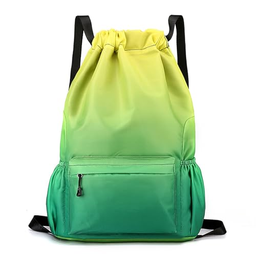 Nnicorns Bolsa de deporte para niñas y niños, 25 l, bolsa de deporte, bolsa de natación, bolsa de baño, bolsa de cordón, bolsa de gimnasio, para hombre y niña, adecuada para interior y exterior (verde