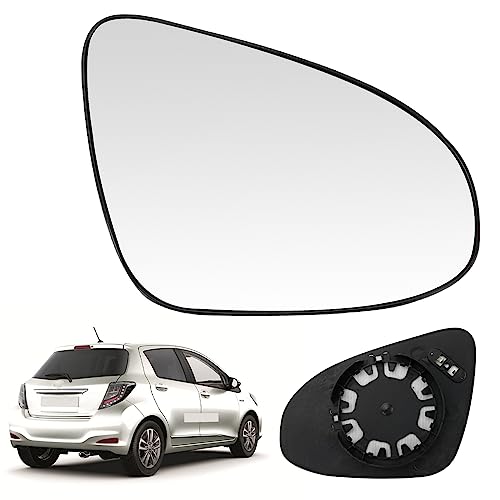 Cristal De Retrovisor Calefactable Compatible con Toyota Yaris 2014-2018 Espejo Derecha