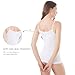 Womens Tank Top Lace Camisoles Undershirt Slim Fit with Premium Cotton – Italian Design Ultra Soft (923-White, L)