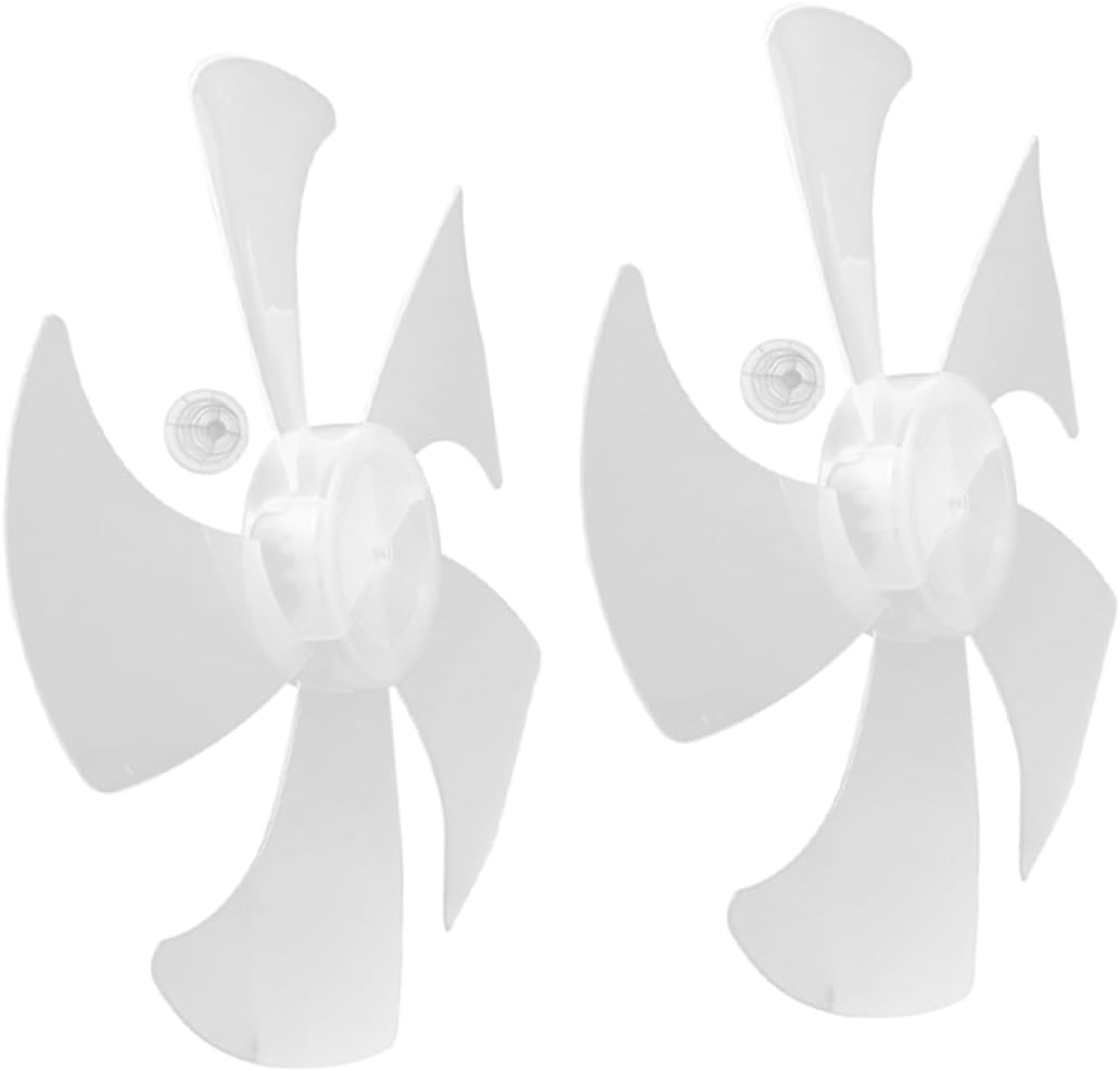 Uonlytech 2pcs Replacement Fan Blades Thickened Leaves Fan with Nut Cover for Easy Installation Pedestal Table Low Noise Operation for